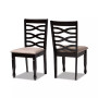 Lanier Modern and Contemporary Fabric Upholstered 2 Piece Dining Chair Set