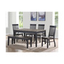 Raven Noir 6-Pc. Dining Set, (Dining Table, 4 Side Chairs & Bench)