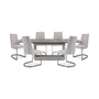 Tivie 7pc Dining Set (Rectangular Table + 6 Dining Chairs)