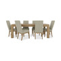 Davie Rectangle Dining 7pc Set (Table + 6 Upholstered Side Chair)