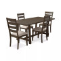 Max Meadows Laminate 5-Pc Dining Set (Rectangular Trestle Table + 4 Side Chairs)
