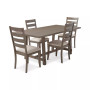Max Meadows Laminate 5-Pc Dining Set (Rectangular Trestle Table + 4 Side Chairs)