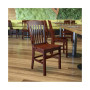 School House Back Wooden Restaurant Dining Chair