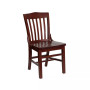 School House Back Wooden Restaurant Dining Chair