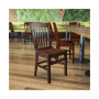 School House Back Wooden Restaurant Dining Chair