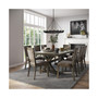 Denman Dining 9-Pc Set (Rectangular Trestle Table + 8 Side Chairs)