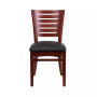 2 Pack Slat Back Wooden Restaurant Chair