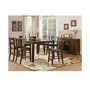 Leona 7pc Dining Set (Counter Height Square Table & 6 Side Chairs)
