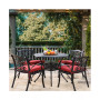 Set of 2 Dining Chairs with Cushions