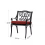 Set of 2 Dining Chairs with Cushions