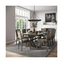 Denman Dining 9-Pc Set (Rectangular Trestle Table + 6 Side Chairs+ 2 Arm Chairs)