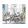 Max Meadows Laminate 7-Pc Dining Set (Rectangular Trestle Table + 6 Side Chairs)