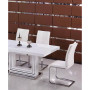 England Modern Faux Leather with Chrome Dining Side Chairs, Set of 2