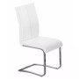 England Modern Faux Leather with Chrome Dining Side Chairs, Set of 2