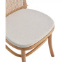 Paragon 4-Piece Ash Wood and Natural Cane Upholstered Dining Chair