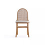 Paragon 4-Piece Ash Wood and Natural Cane Upholstered Dining Chair