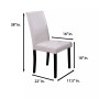 Megan Contemporary Dining Side Chairs, Set of 2