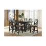 Carlow 7pc Dining Set (Counter Height Rectangular Table & 6 Side Chairs)