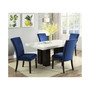 Camila Rectangle Dining Table and Blue Velvet Dining Chair 5-Piece Set, Created for Macy's