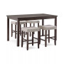 Max Meadows Laminate 5-Pc Dining Set (Rectangular Gathering Table + 4 Stools)