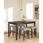 Max Meadows Laminate 5-Pc Dining Set (Rectangular Gathering Table + 4 Stools)