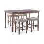 Max Meadows Laminate 5-Pc Dining Set (Rectangular Gathering Table + 4 Stools)