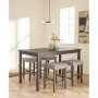 Max Meadows Laminate 5-Pc Dining Set (Rectangular Gathering Table + 4 Stools)