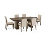 Beckett Pedestal Dining Table 7pc Set (Rectangular Table + 6 Chairs)