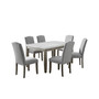 Emily Marble Dining 7-Pc Set ( Table & 6 Side Chairs)