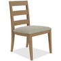 Davie Rectangle Dining 5pc (Table + 4 Side Chair Upholstered Seat Ladder Back)