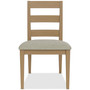 Davie Rectangle Dining 5pc (Table + 4 Side Chair Upholstered Seat Ladder Back)