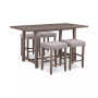 Max Meadows Laminate 5-Pc. Dining Set (Rectangular Counter Height Trestle Table & 4 Backless Stools)