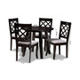 Daisy Modern and Contemporary Fabric Upholstered 5 Piece Dining Set