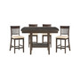Birm 5pc Dining Set (Counter Height Table & 4 Slat Back Side Chairs)