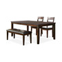Leona 4pc Dining Set (Rectangular Dining Table, 2 Side Chairs, and Bench)