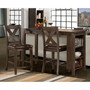 Spencer 3-Piece Counter Height Dining Set with X-Back Stools