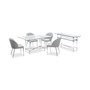 Marilyn Glass and Acrylic Dining 5pc Set (Rectangular Table +4 Chairs)