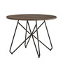 Webber Round Dining Set with Iron Legs and High-Back Chairs