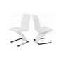 New Spec Z-Shape Leatherette Side Chair Set of 2 Pieces