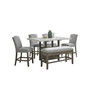 Grayson Dining 6-Pc Set ( Table + 4 Side Chairs+ Bench)