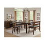 Leona 6pc Dining Set (Counter Height Square Table, 4 Side Chairs & Bench)