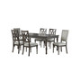 Linett 7-Pc Dining (Rectangular Table + 4 Side chairs + 2 Upholstered Chairs)