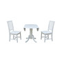 42" Dual Drop Leaf Table With 2 Mission Chairs