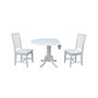 42" Dual Drop Leaf Table With 2 Mission Chairs