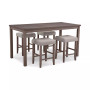 Max Meadows Laminate 5-Pc. Dining Set (Rectangular Counter Height Table & 4 Backless Stools)