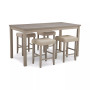 Max Meadows Laminate 5-Pc. Dining Set (Rectangular Counter Height Table & 4 Backless Stools)