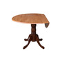 42" Dual Drop Leaf Table with 4 Splat Back Dining Chairs - 5 Piece Dining Set