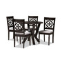 Alma Modern and Contemporary Fabric Upholstered 5 Piece Dining Set