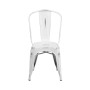 Commercial Grade 4 Pack Distressed Metal Indoor-Outdoor Stackable Chair