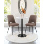 32" Steel, Polyester Teddy Boho Dining Chair